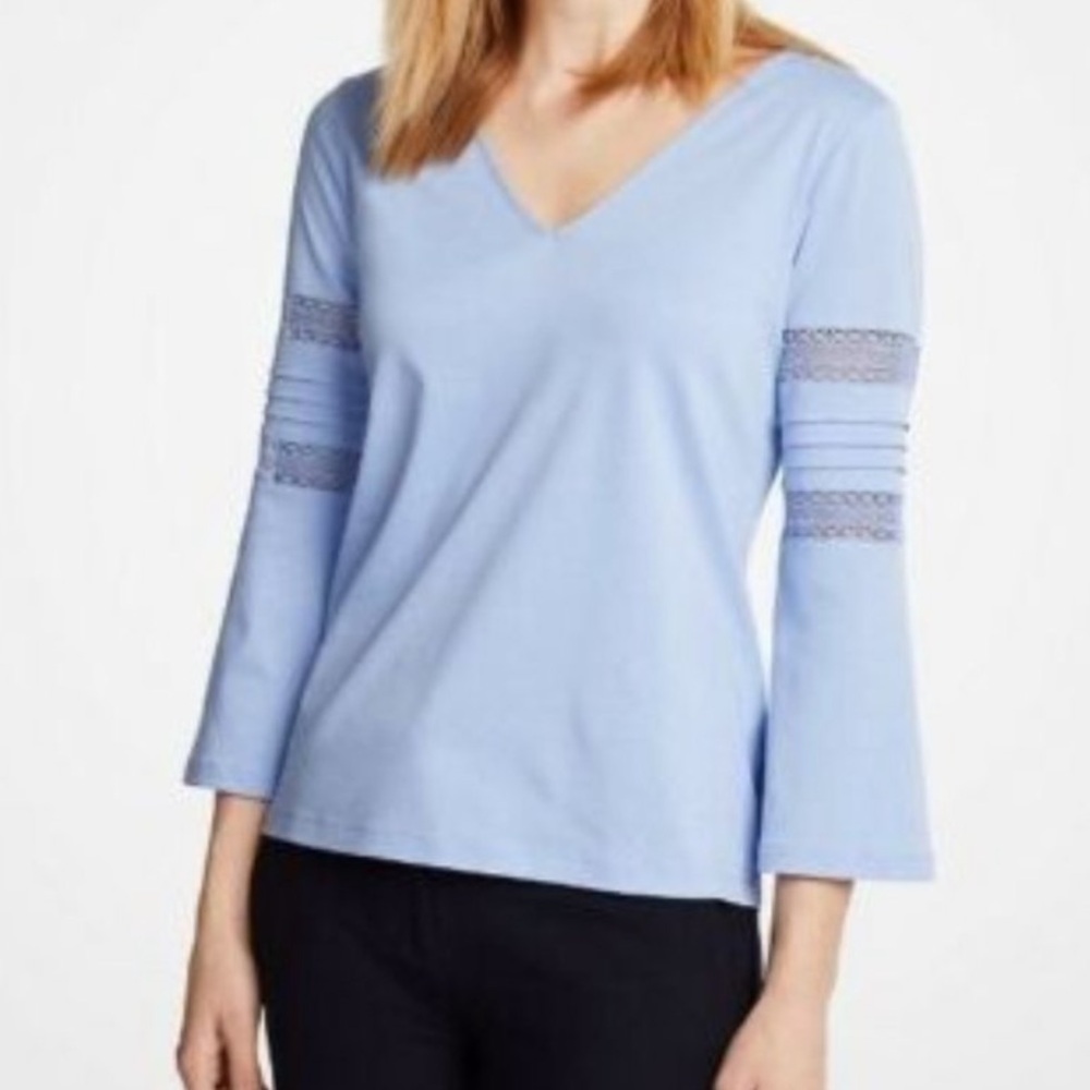 Ann Taylor Bow Cuff blouse M